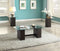 Earleen 3Pc Coffee/End Table Set, Espresso & Clear Glass